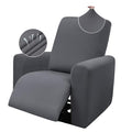 Dark Grey 3 Seat Stretch Recliner Sofa Covers 8-Pieces Non Slip Washable G534161