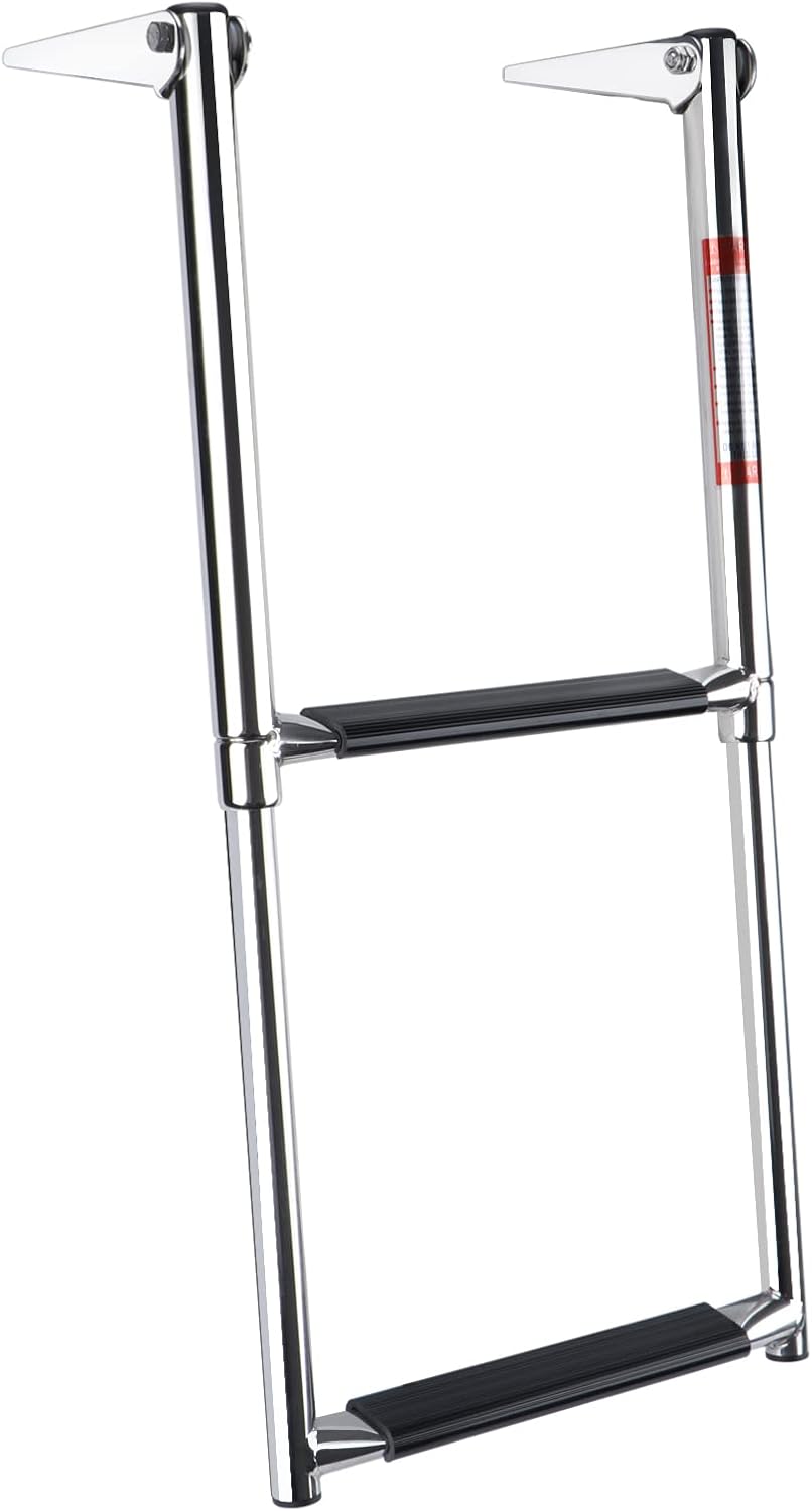 Telescoping 2 Step Stainless Steel Boat Drop Ladder Pack of 2 V1354