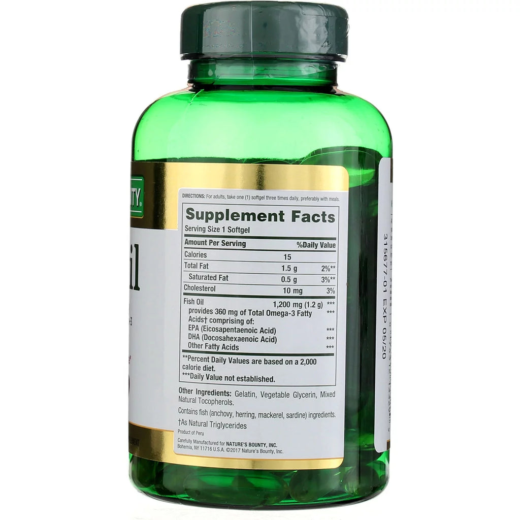 1200 mg Fish Oil Softgels 120 ea (Pack of 2) U904