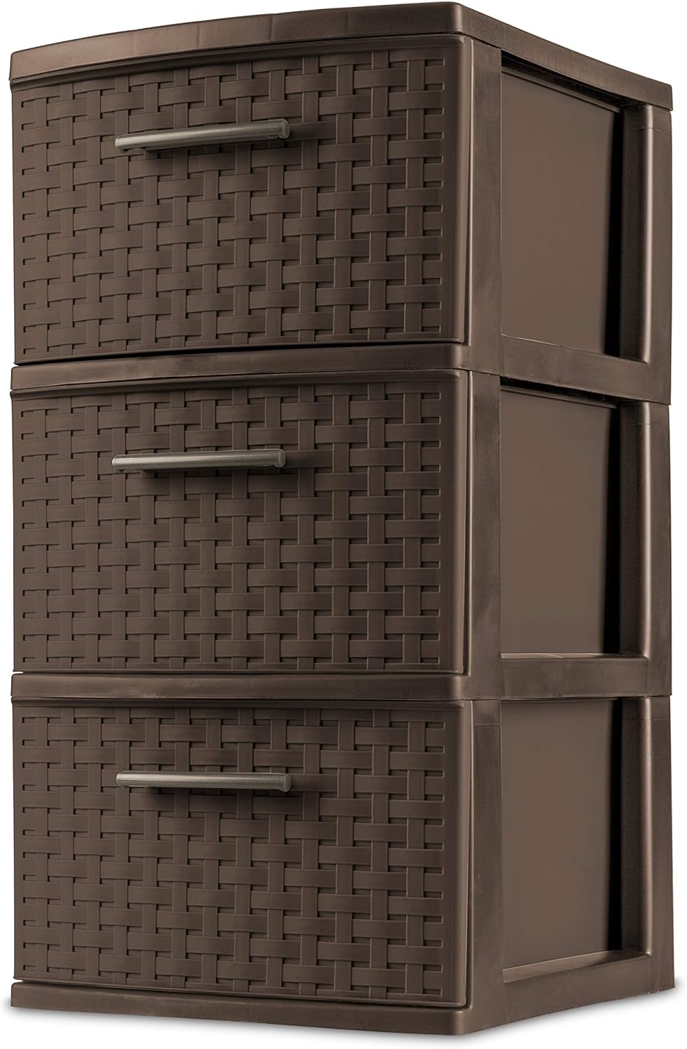 Espresso 3-Drawer Weave Tower U987