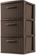 Espresso 3-Drawer Weave Tower U987