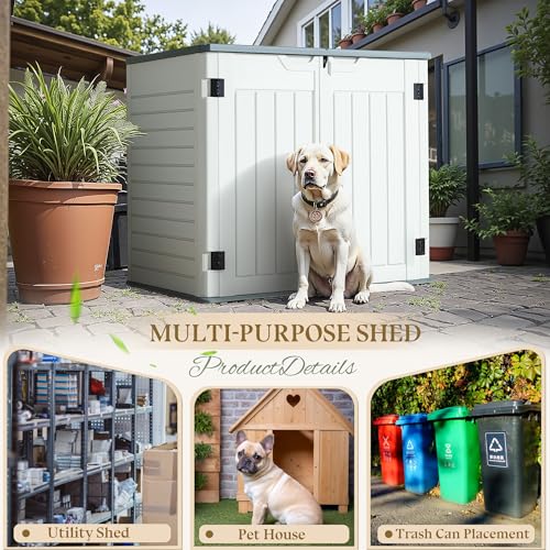 White 34 Cu. Ft. Outdoor Resin Storage Shed J654