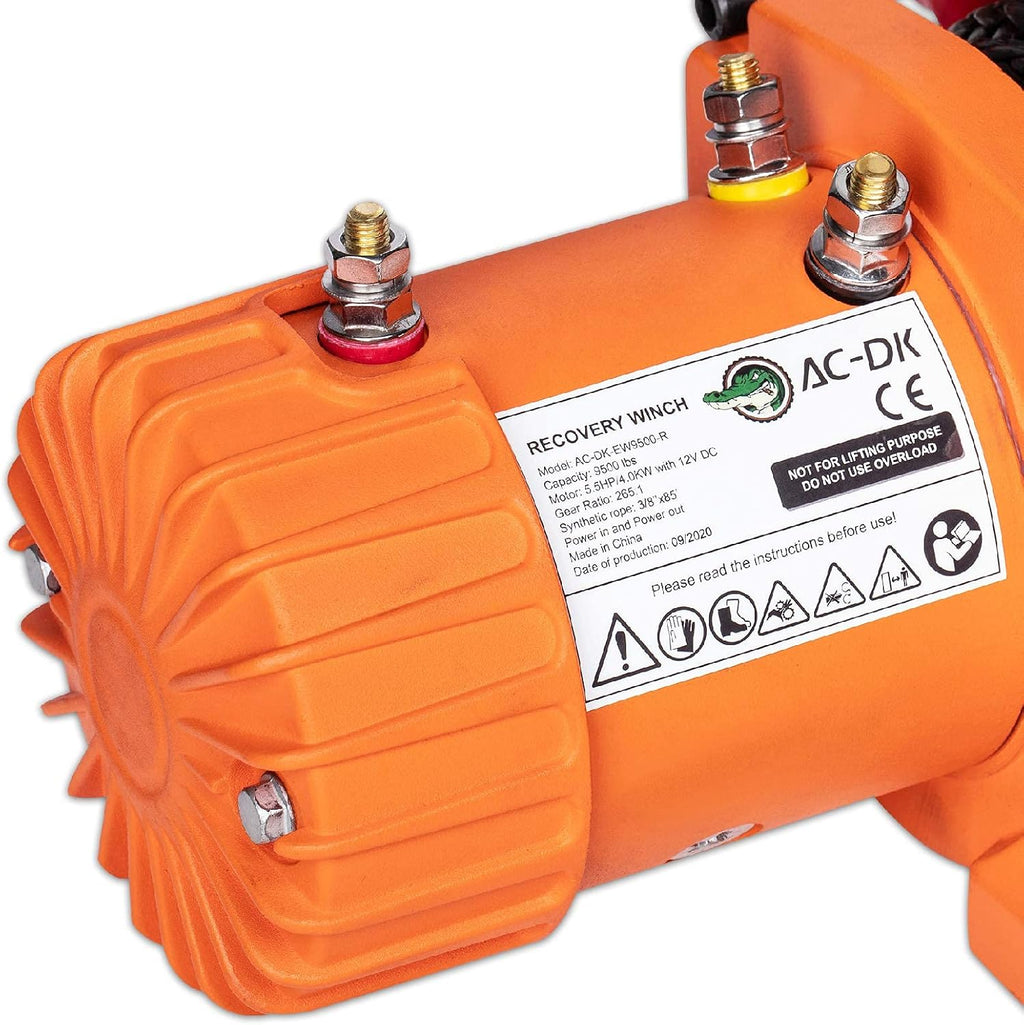 9500 lb. Electric Winch Synthetic Rope Kit 12V Waterproof IP67 with Wireless Remote G986