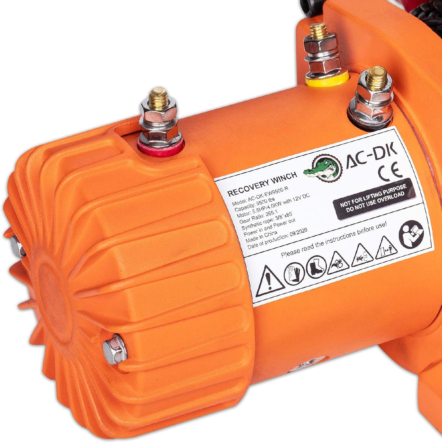 9500 lb. Electric Winch Synthetic Rope Kit 12V Waterproof IP67 with Wireless Remote G986