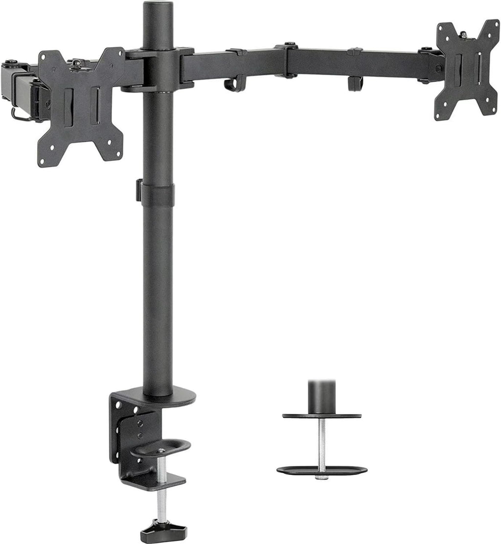 32-inch 4K UHD Borderless IPS LCD Monitor, 2-Pack with Desk Mount Dual Monitor Stand I903825
