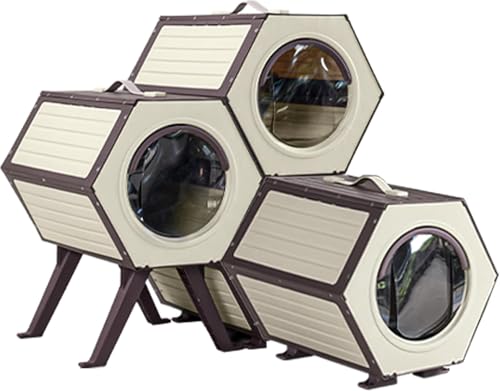 Weatherproof Insulated Cat House with Escape Door (4 Sets) E6630