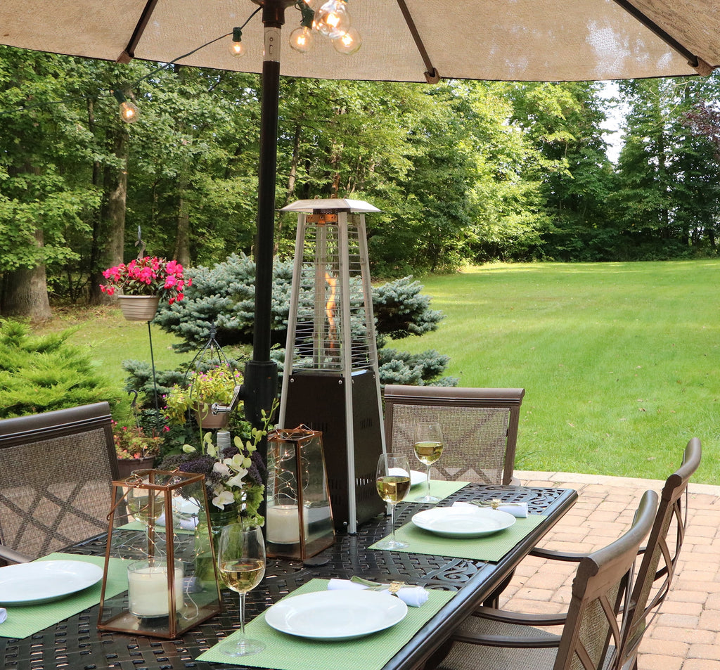 Mini Pyramid Tabletop Propane Patio Heater in Hammered Bronze G753