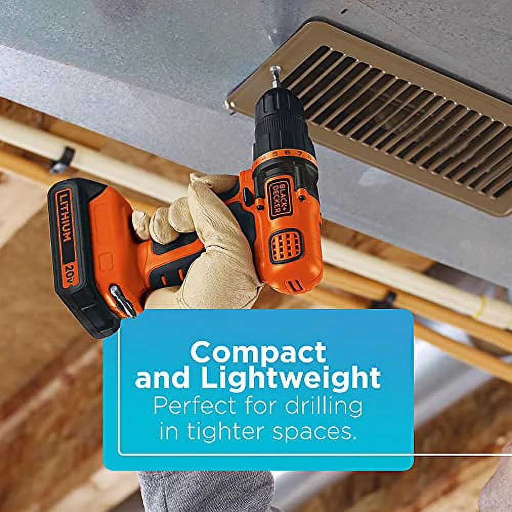 20V MAX Cordless Drill and Driver, 3/8 Inch, with LED Work Light R28021