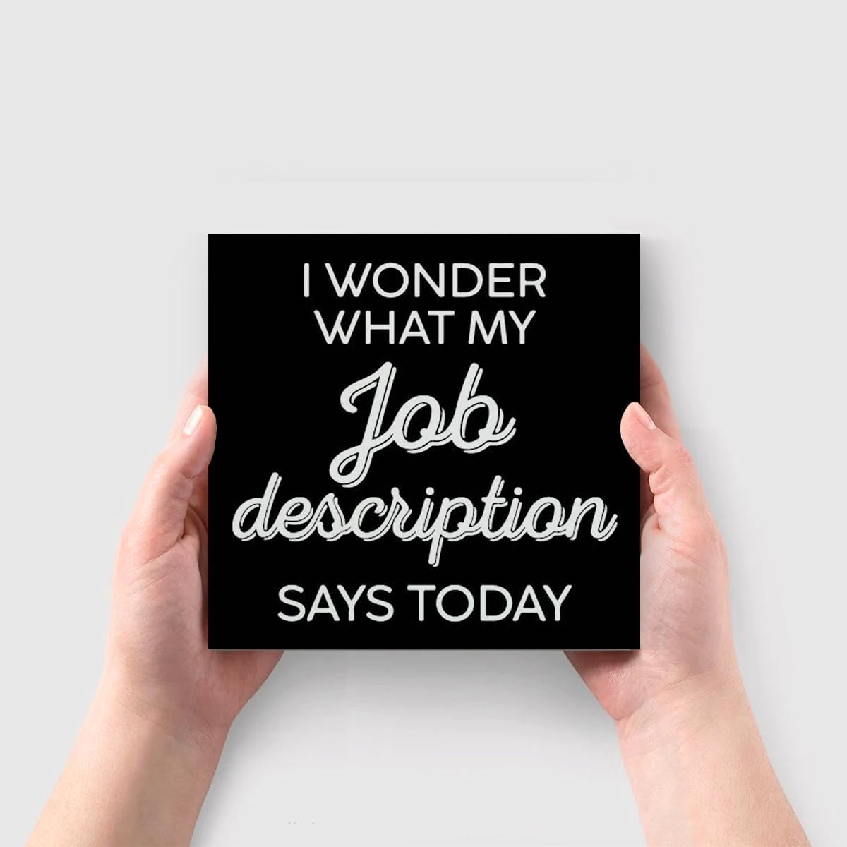 Black Wooden Box Sign Desk Decor R2105