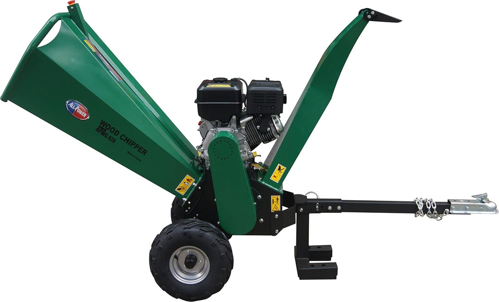 Heavy Duty Wood Chipper Shredder Mulcher, 15HP 420cc, 6 inch Cutting Capacity, Green/Black H63008