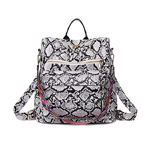 Grey Snake Print Backpack E7454