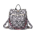 Grey Snake Print Backpack E7454