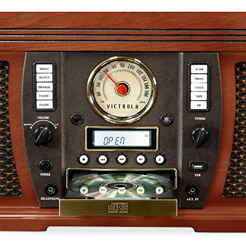 Mahogany 3-Speed Turntable with Bluetooth J52590