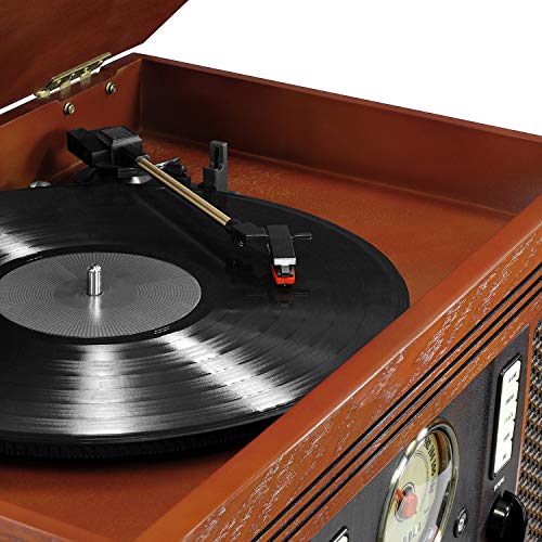 Mahogany 3-Speed Turntable with Bluetooth J52590