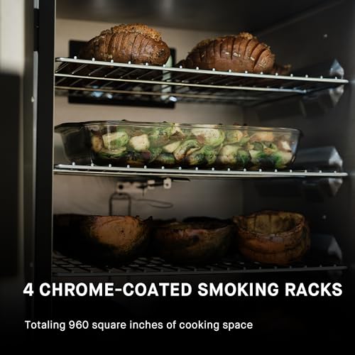 40-inch Propane Gas Vertical BBQ Smoker with Analog Temperature Control in Black X252623