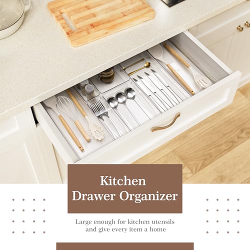10 Pack Clear Plastic Drawer Organizer Set K8468