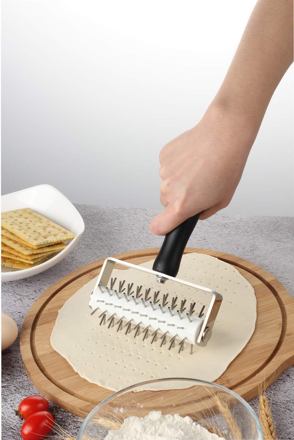 Stainless Steel Pizza Dough Docker Roller C4486