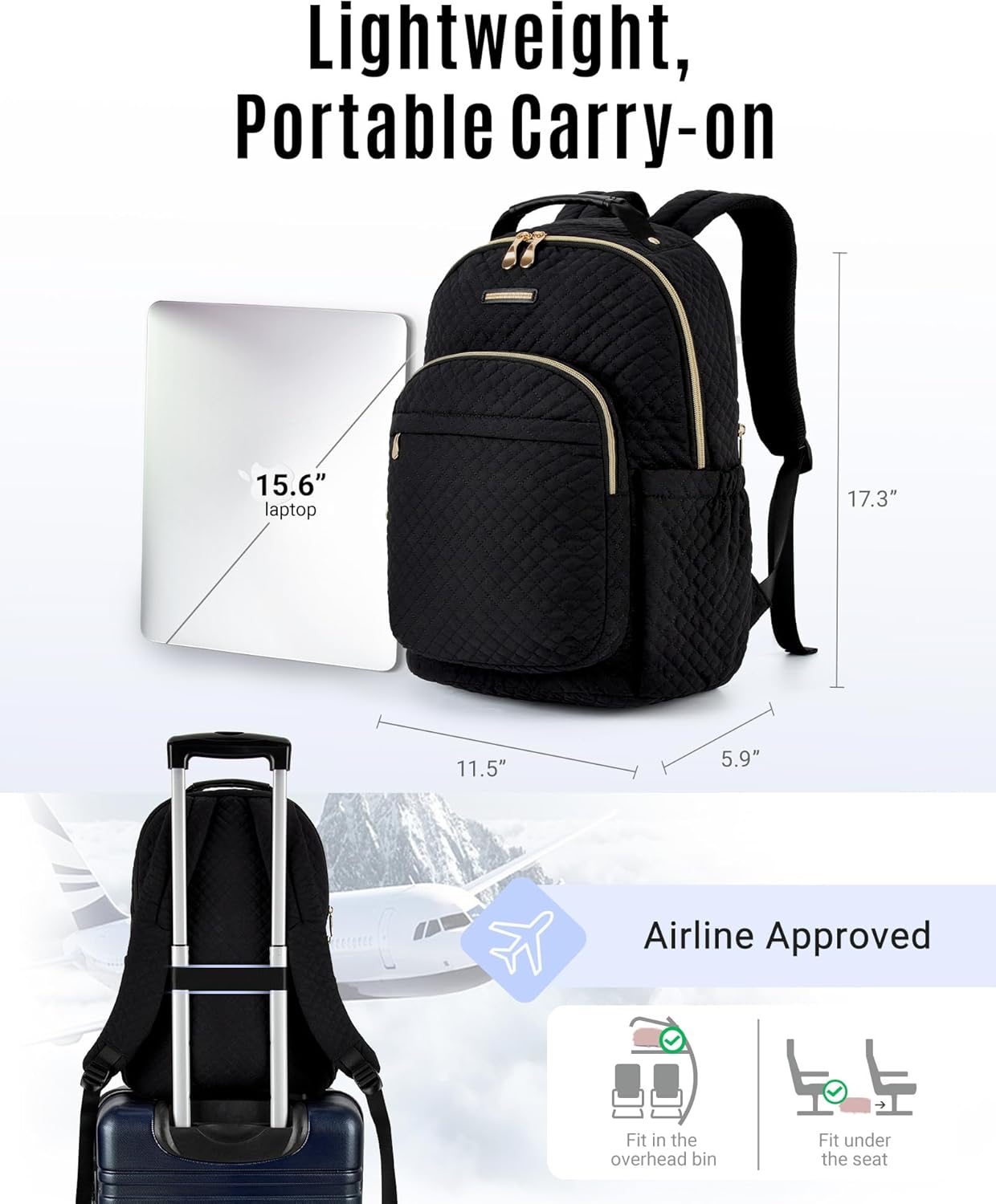 17.3 inch Rolling Laptop Bag S644