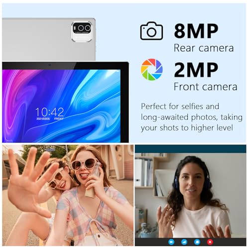 10.1 Inch Android Tablet with Keyboard Mouse Case Stylus 64GB ROM 8GB RAM L990124
