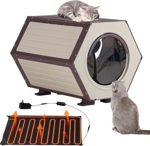 Weatherproof Insulated Cat House with Escape Door (4 Sets) E6630