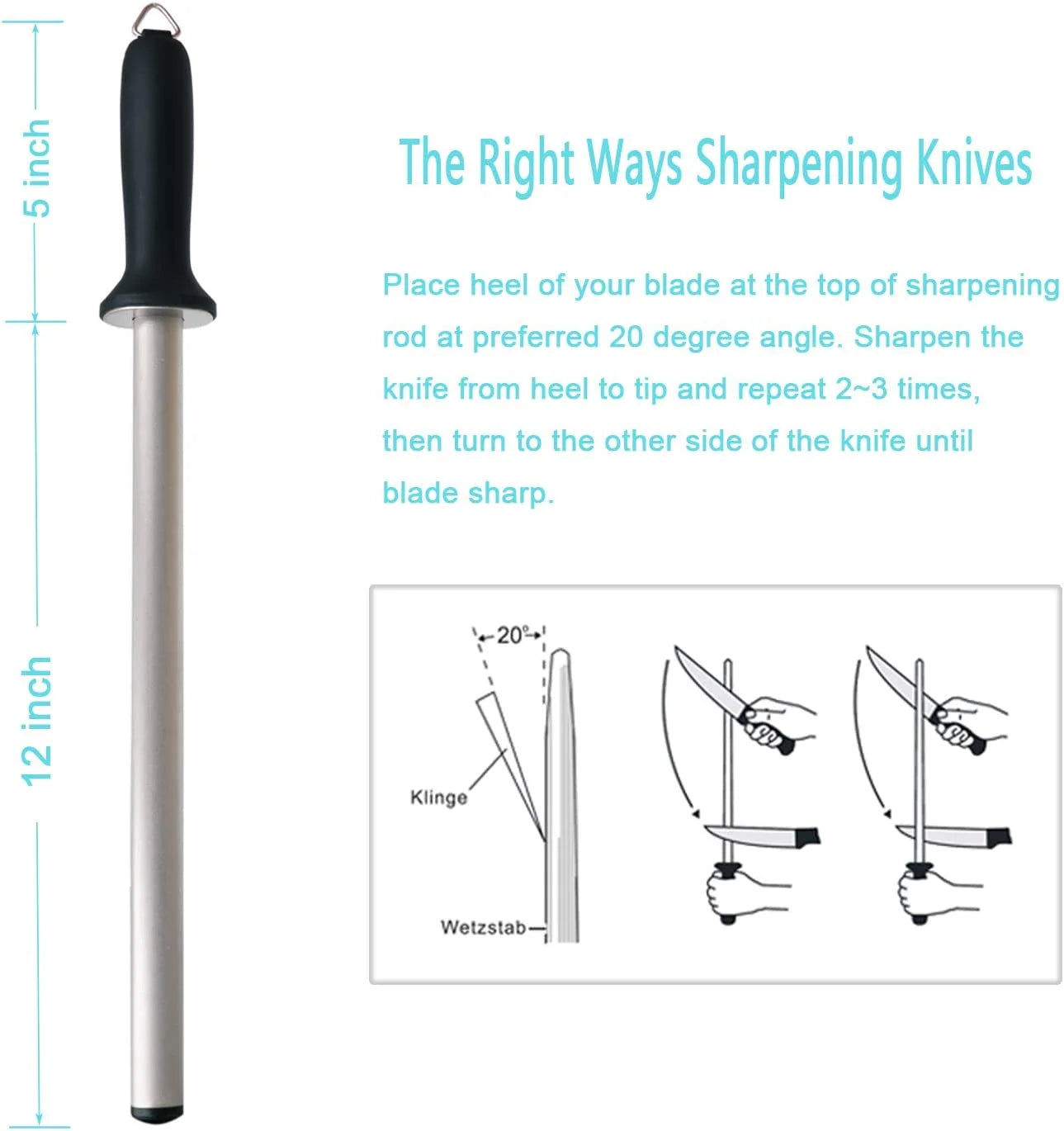 12inch Diamond Knife Honing Rod V4171