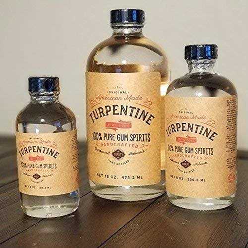 100% Natural Pure Gum Spirits of Turpentine Glass Bottle 8OZ A824851