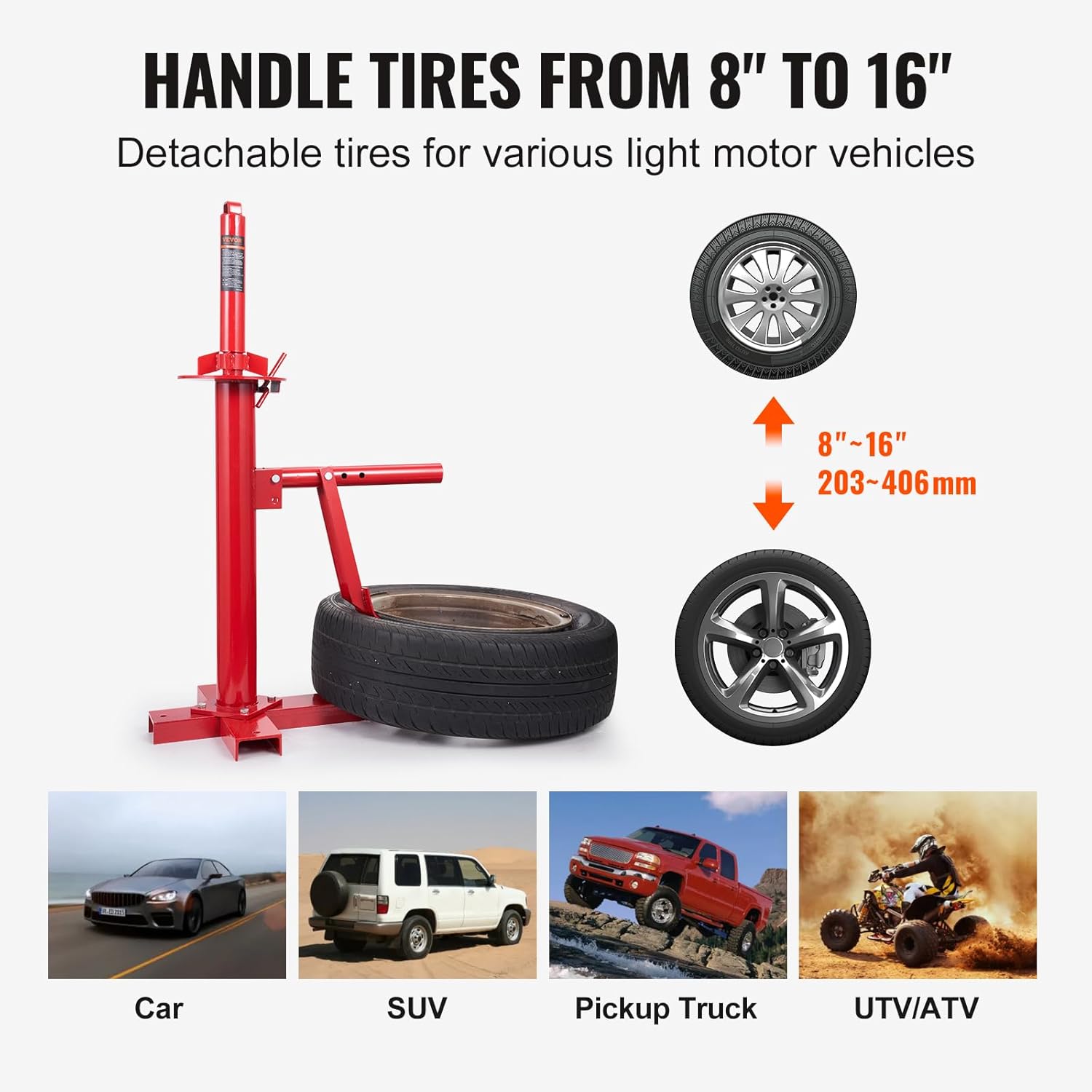 Manual Tire Changer for 8" to 16" Tires F427172