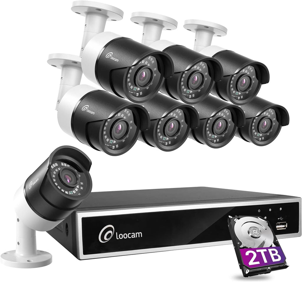 8 Channel 5MP Lite Surveillance DVR with 2TB HDD and 4 Bullet Cameras M658