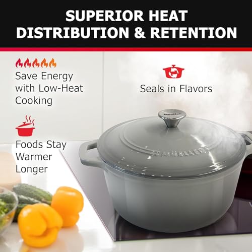 6qt Enameled Cast Iron Dutch Oven with Lid S3542