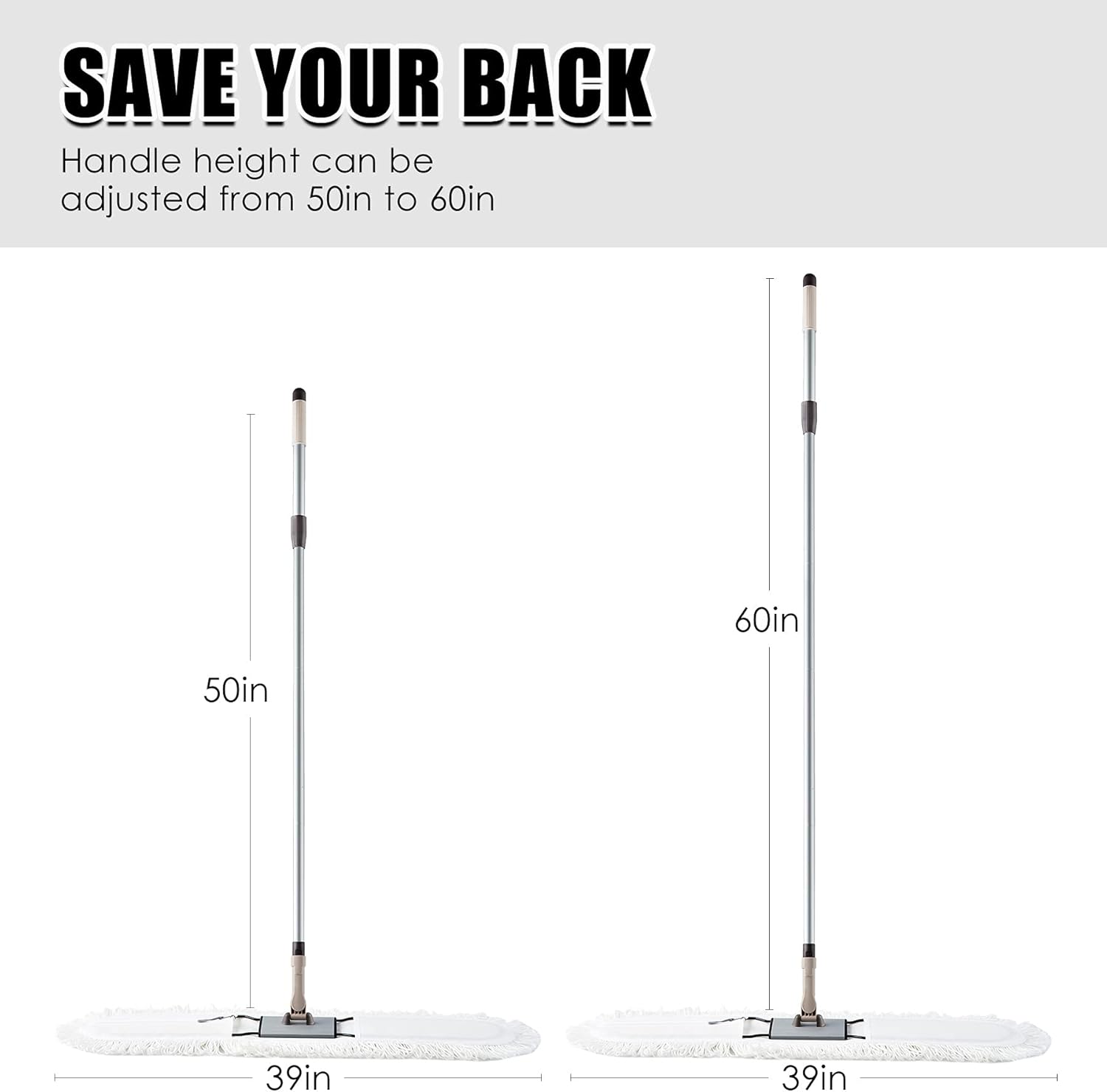 36" Industrial Cotton Dust Mop with Telescopic Handle Z7533