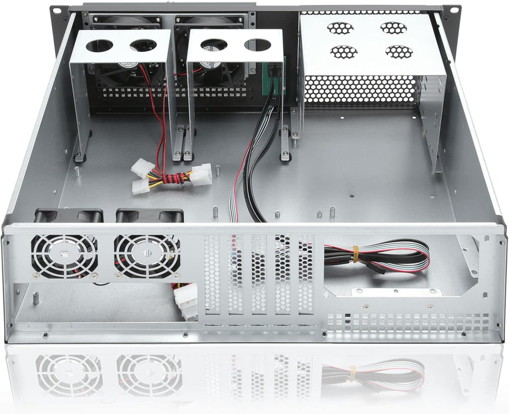 3u Rackmount Server Chassis with 3x5.25 Support PS2 PSU Side 80mm Fan Dust Filter Bracket Q361