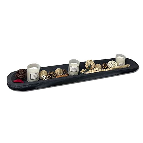 Black Wooden Dough Bowl B5610