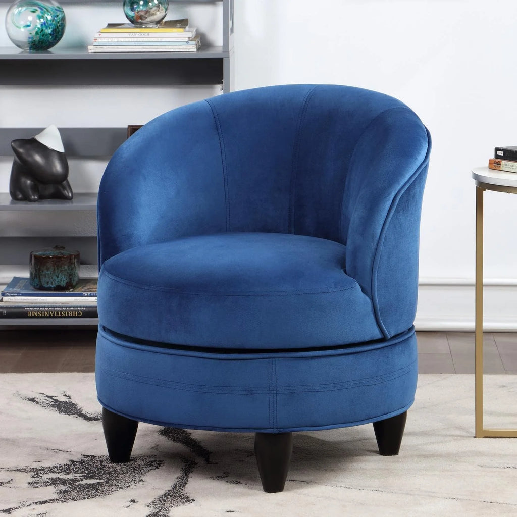 Blue Velvet Swivel Accent Chair H621