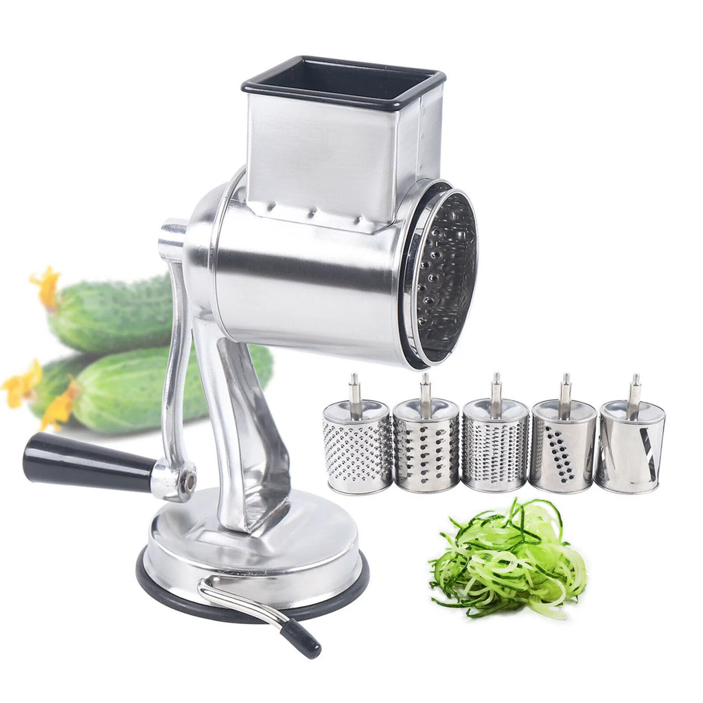 Stainless Steel Rotary Drum Grater with 5 Drums N547748