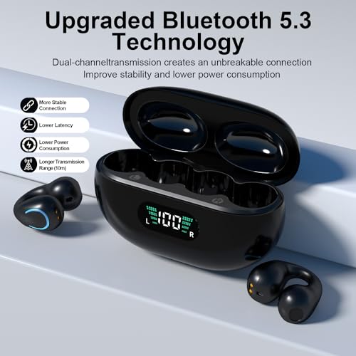 Open Ear Bone Conduction Wireless Earbuds with Ear Hooks K957379