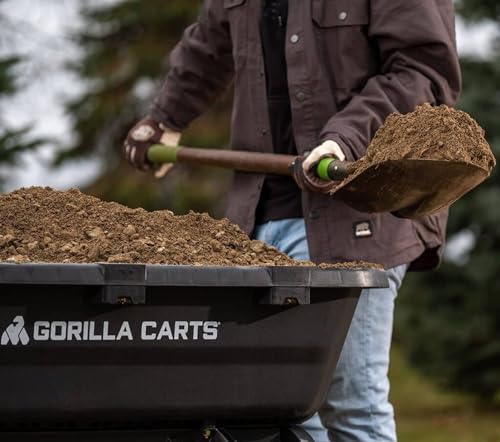Heavy-Duty Steel Frame Dump Cart with 600 lb Capacity and No-Flat 10-Inch Tires F759