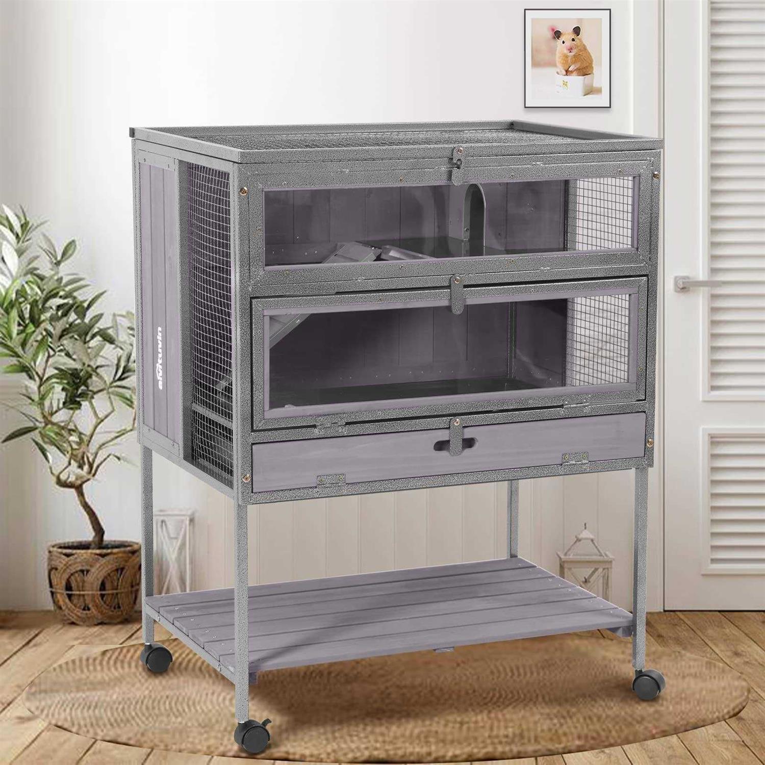 Hamster Cage with Metal Frame Pull Out Tray H894
