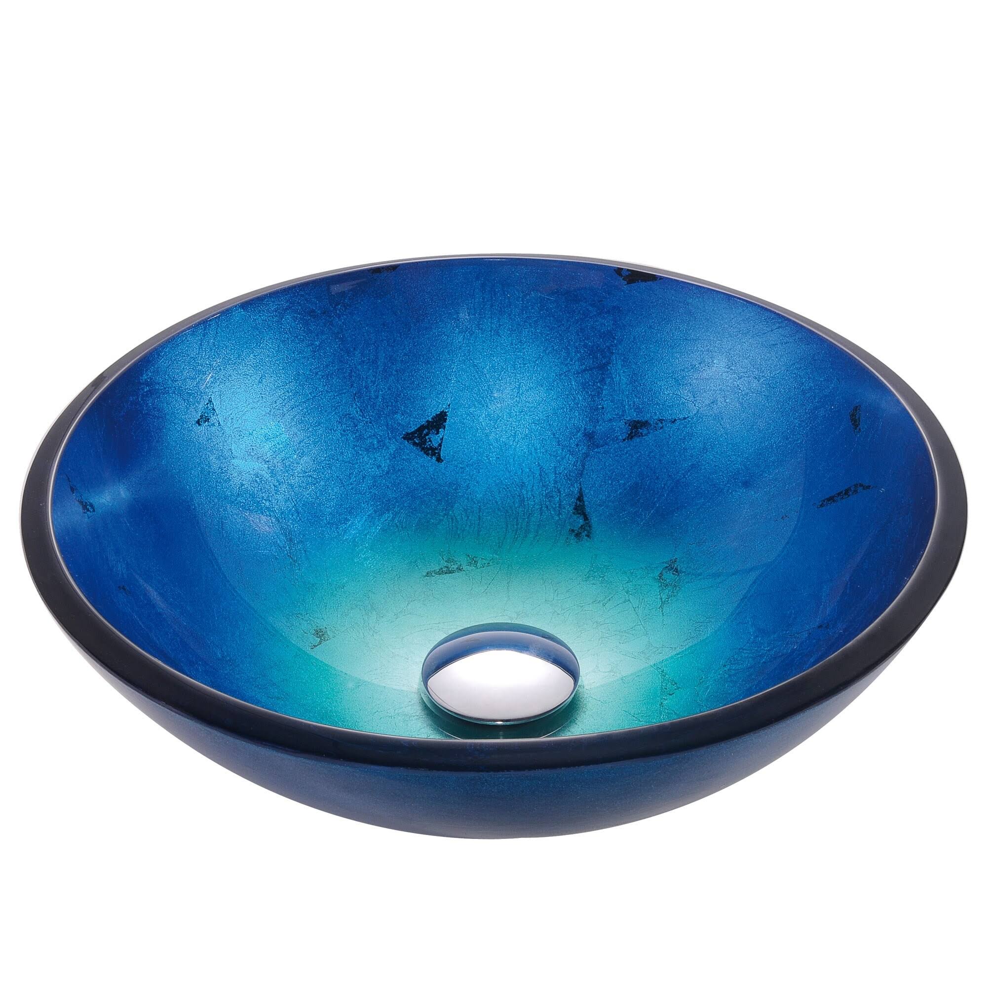 Blue Glass Vessel Sink Y9565