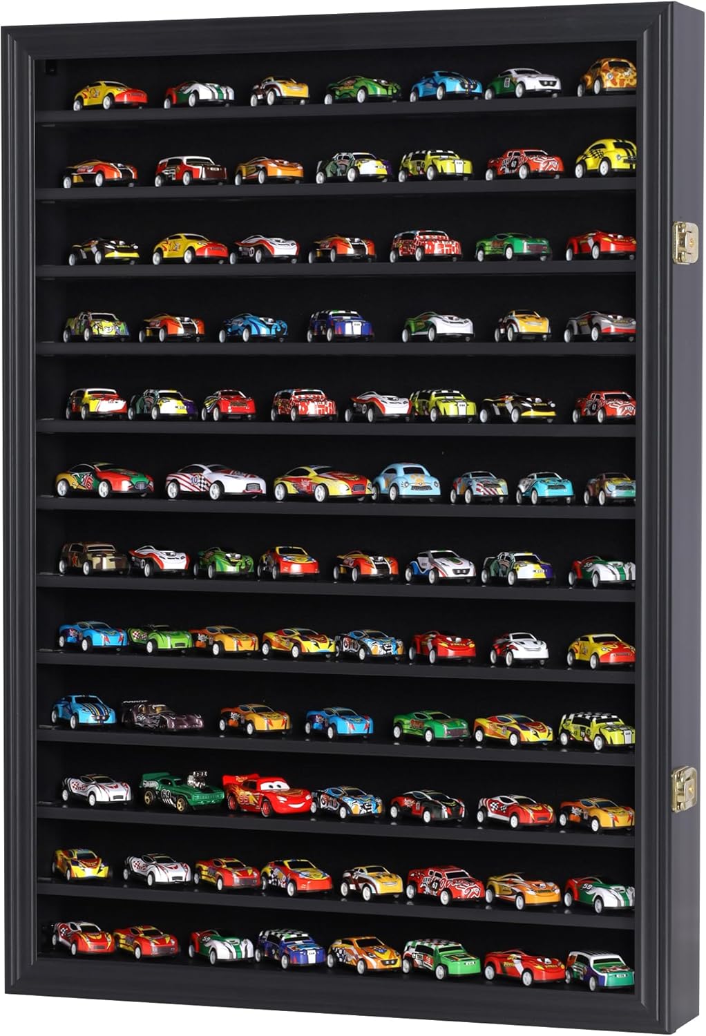 Black Finish Display Case Cabinet 26.5 X 18.75 X 3.25 Inches J56596