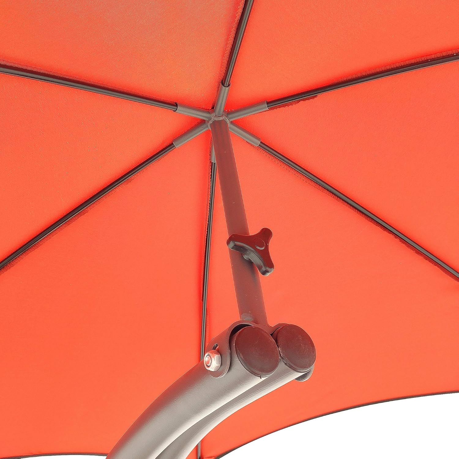 Orange Hanging Chaise Lounge Chair with Cushion, Pillow, Canopy, Stand, Storage Pouch D684581