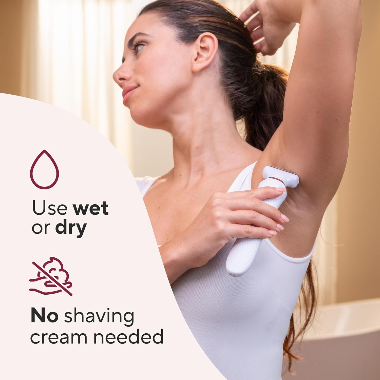Finishing Touch Flawless Underarm Hair Removal Electric Razor Device, Cordless Groomer H98595