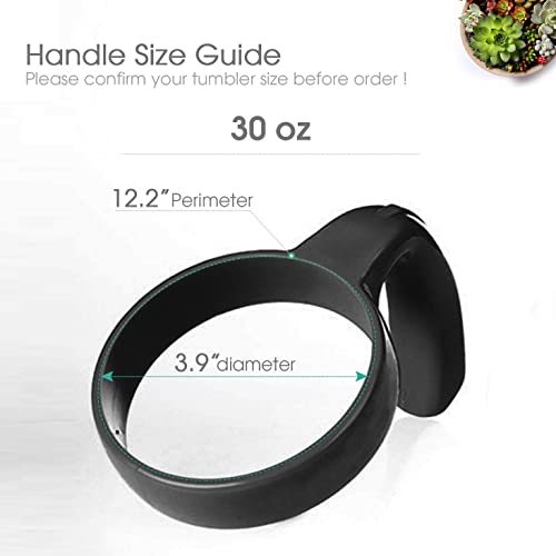 Black Anti Slip Tumbler Handle for 30oz Stainless Steel Tumblers W370669
