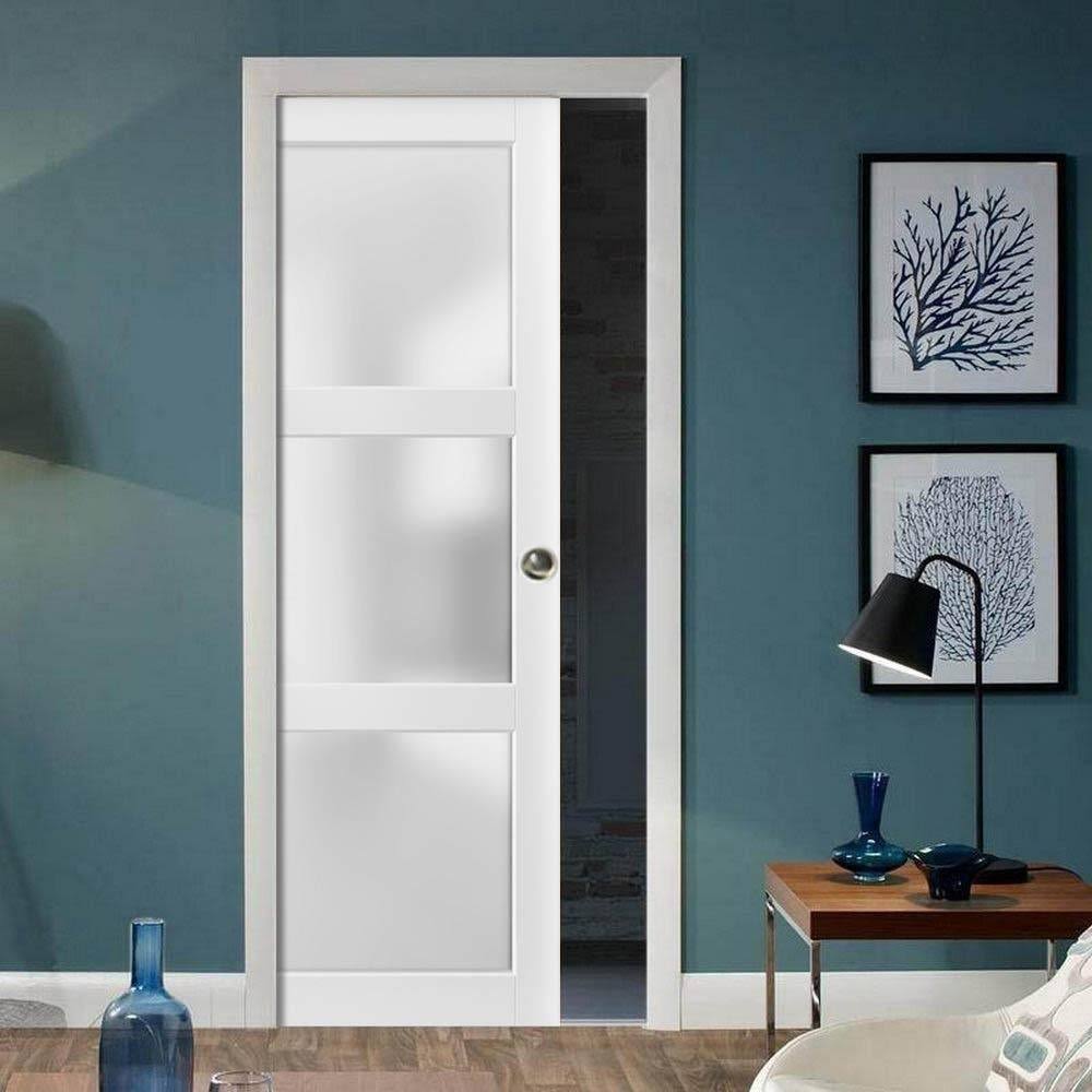 White MDF Interior Door 36 x 84 with Hardware R244