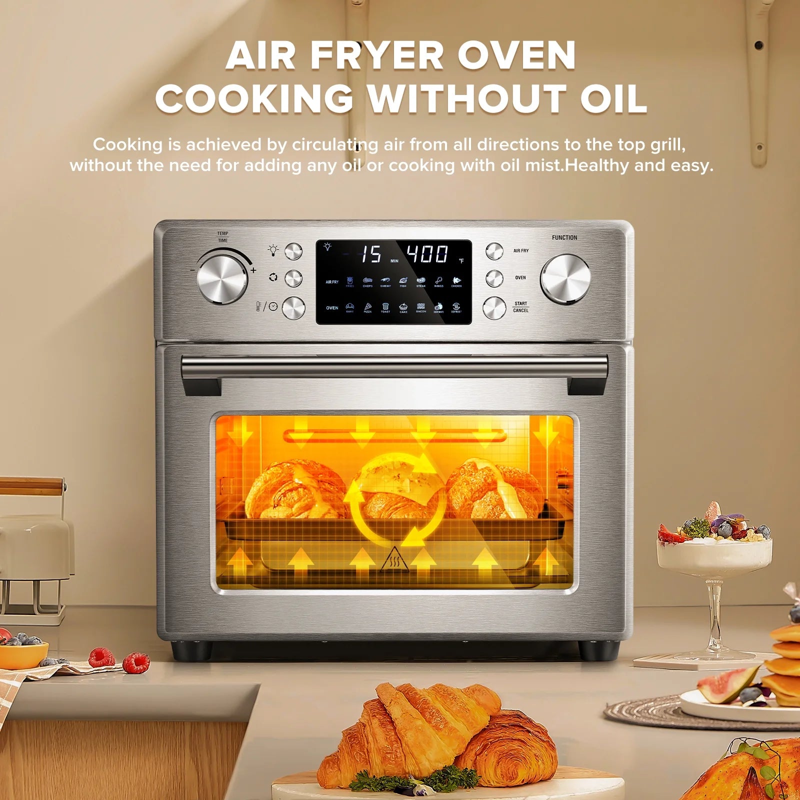 26QT Stainless Steel Air Oven With Rotisserie T921900