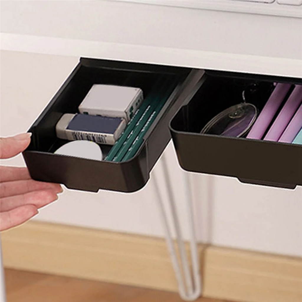 Black Self-Adhesive Desk Drawer Organizer S8332
