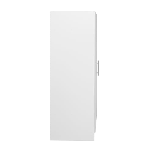 Gray 32" Storage Cabinet with Hanging Rail and Shelves E7002