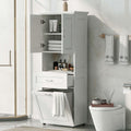 70" Tall Tilt Out Laundry Hamper Cabinet with 2 Doors and Adjustable Shelf G14631