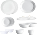 30 Pcs White Glass Dinner Set U490
