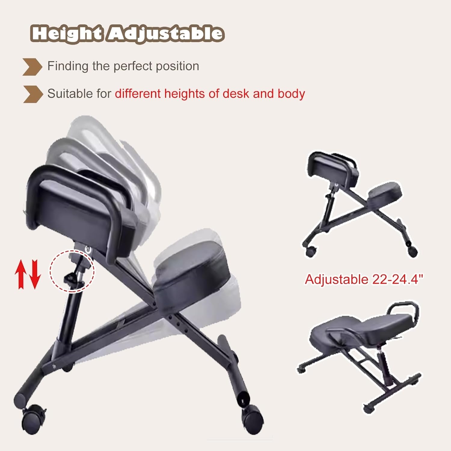 Ergonomic Kneeling Chair with Arm J42953