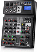 6 Channel Sound Mixer with USB MP3 Wireless Input 48V Phantom Power C7342